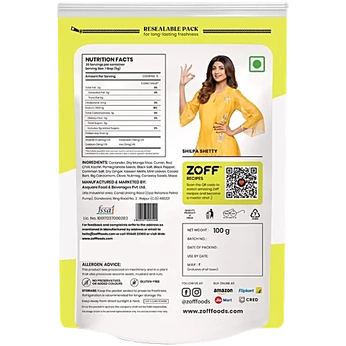  ZOFF Chhole Masala| Chana Masala | Net Weight 100g image 2